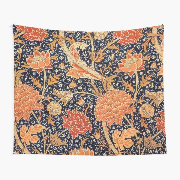 Item preview, William Morris Cray Blue and Orange designed and sold by Pixelchicken.