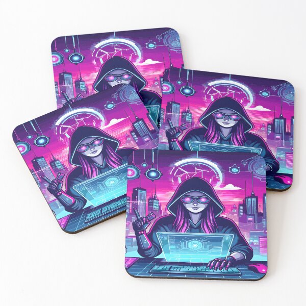 Item preview, Anime Girl Futuristic Desk Mat Aesthetic designed and sold by KitonicTees.