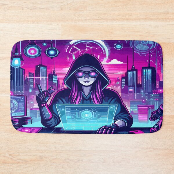 Item preview, Anime Girl Futuristic Desk Mat Aesthetic designed and sold by KitonicTees.