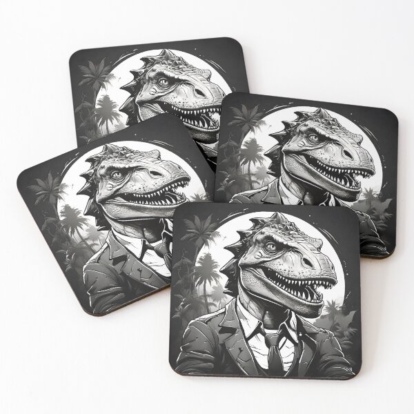 Item preview, Jurassic Elegance: T-Rex in Monochrome Majesty designed and sold by WAUZ.