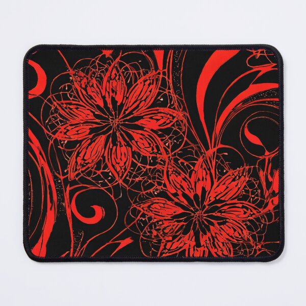 Item preview, Red and Black Floral Pattern designed and sold by ossiagraphics.