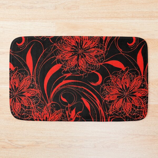 Item preview, Red and Black Floral Pattern designed and sold by ossiagraphics.