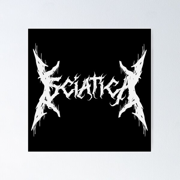Item preview, Metal Band Logo Sciatica designed and sold by MetalCasualTees.