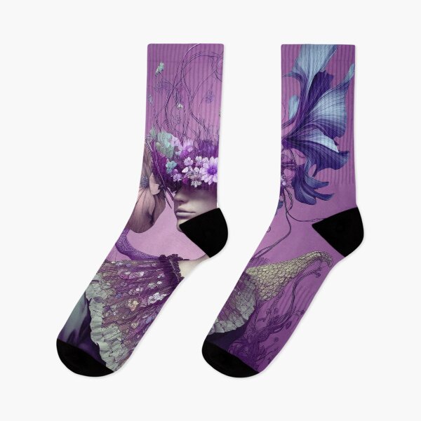 Item preview, Woman With a Floral Head - Surrealist Lady designed and sold by MadnessEnvelope.