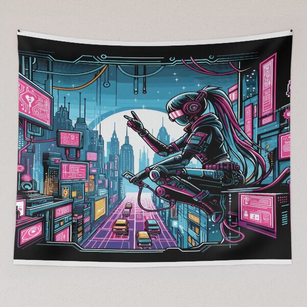 Item preview, Anime Girl Desk Mat designed and sold by KitonicTees.