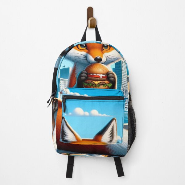 Item preview, Fox Couple Smashing Through Vegan plant based burgers.  designed and sold by clecticuk.