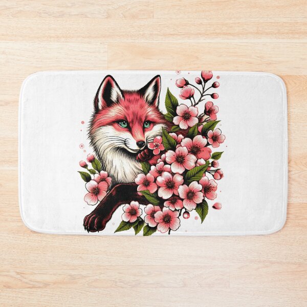 Item preview, Pink Roses Japanese Fox Cherry blossom Flower sakura trees Kawaii  designed and sold by SlocifieShop.