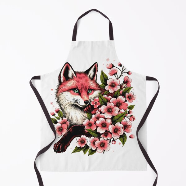 Item preview, Pink Roses Japanese Fox Cherry blossom Flower sakura trees Kawaii designed and sold by SlocifieShop.