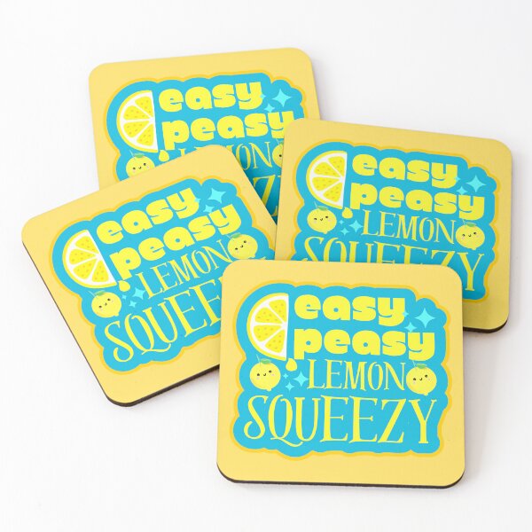 Item preview, Easy Peasy Lemon Squeezy Adorable Kawaii Lemons designed and sold by Renata Illustrata.