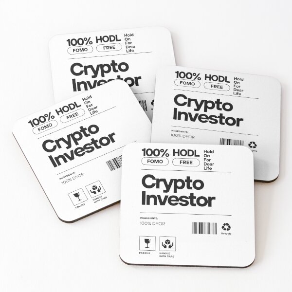 Item preview, Etiqueta criptográfica de broma divertida 100% HODL designed and sold by kylmllr101684.
