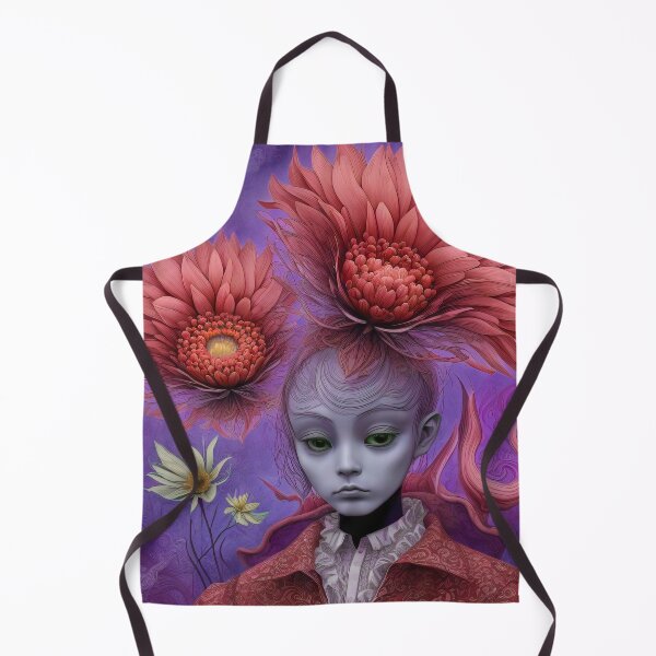 Item preview, Floral Zombie Girl - Surrealist Portrait designed and sold by MadnessEnvelope.