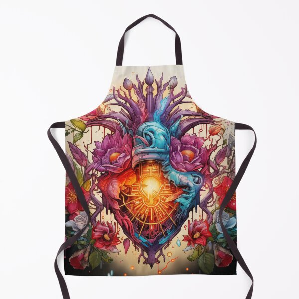 Item preview, Illustration with Vintage steampunk style heart with flowers designed and sold by Ekalininart.