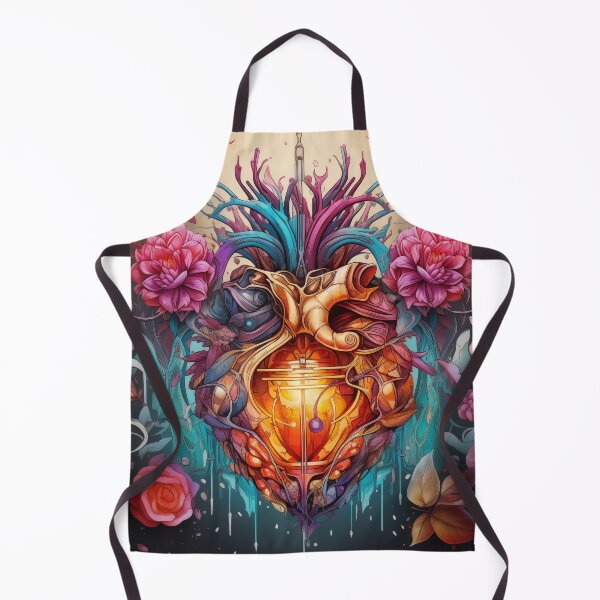 Item preview, Illustration with Vintage steampunk style heart with flowers designed and sold by Ekalininart.