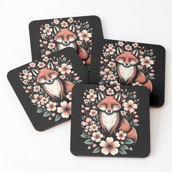 Item preview, Cute Pink Flowers Japanese Fox Cherry blossom Flower sakura trees Kawaii  designed and sold by SlocifieShop.