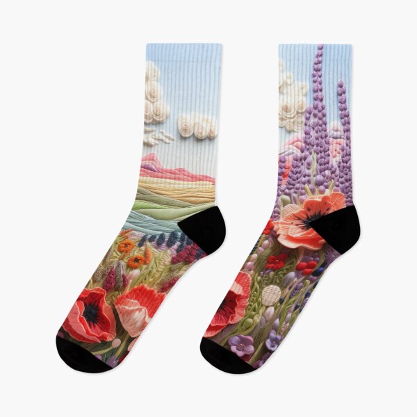 Artikelvorschau, Mohn- und Lavendelfeld entworfen und verkauft von NDMDesignStudio.