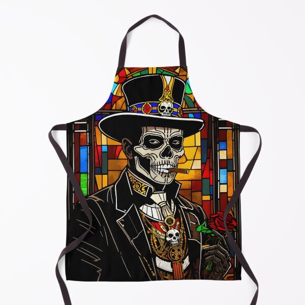 Item preview, Stained Glass Baron Samedi Voodoo Witch Doctor designed and sold by Occult Designs.