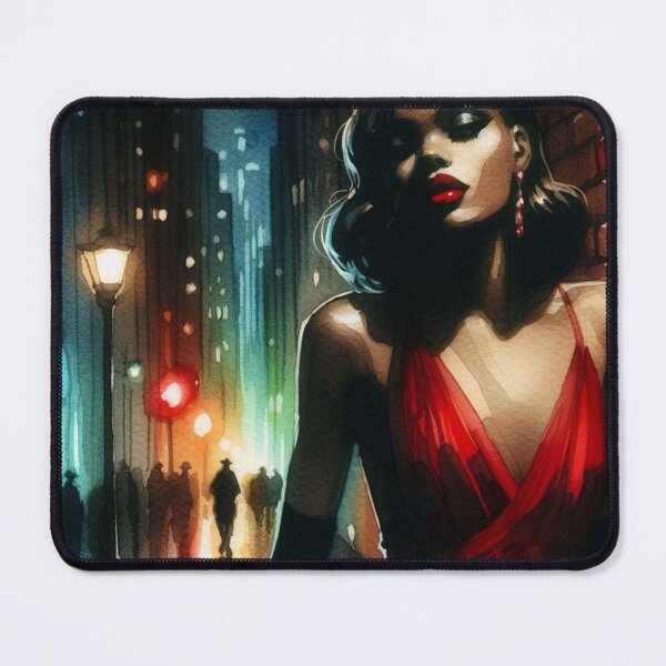 Item preview, Neo Noir Vintage Afro-American Femme Fatale [Watercolor] designed and sold by RESToRAPTOR.
