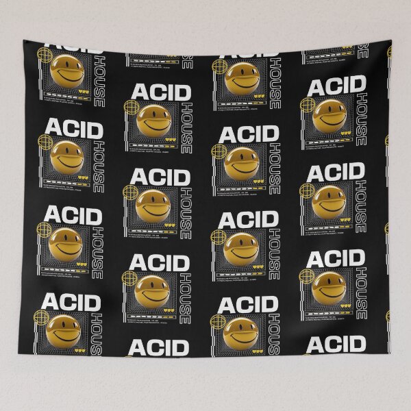 Item preview, ACID HOUSE  - 3D Smiley (yellow/white)  designed and sold by Discothreadz.