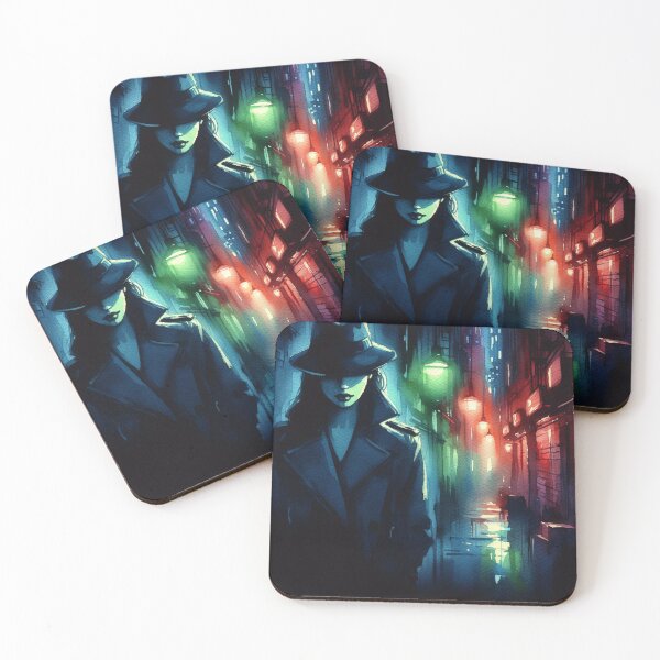 Item preview, Neo Noir Vintage Mysterious Woman in an Alleyway [Watercolor] designed and sold by RESToRAPTOR.
