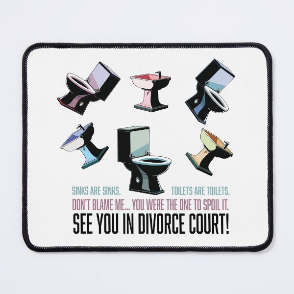 Item preview, Ungreeting Card - Sinks are sinks. Toilets are toilets. - See You In Divorce Court! - designed and sold by SwiftSlothMedia.
