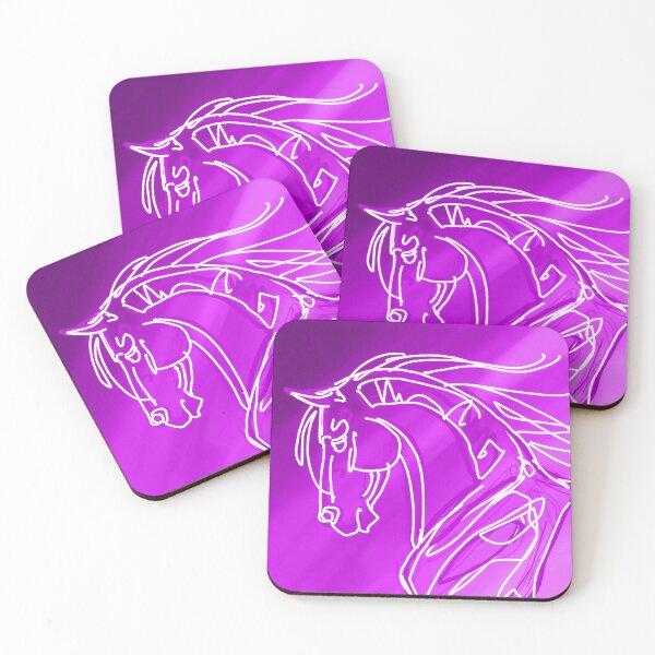 Item preview, Sketchy Style Cantering Horse in Magenta designed and sold by DappledMoon.