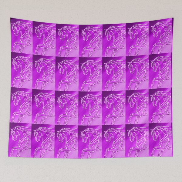 Item preview, Sketchy Style Cantering Horse in Magenta designed and sold by DappledMoon.