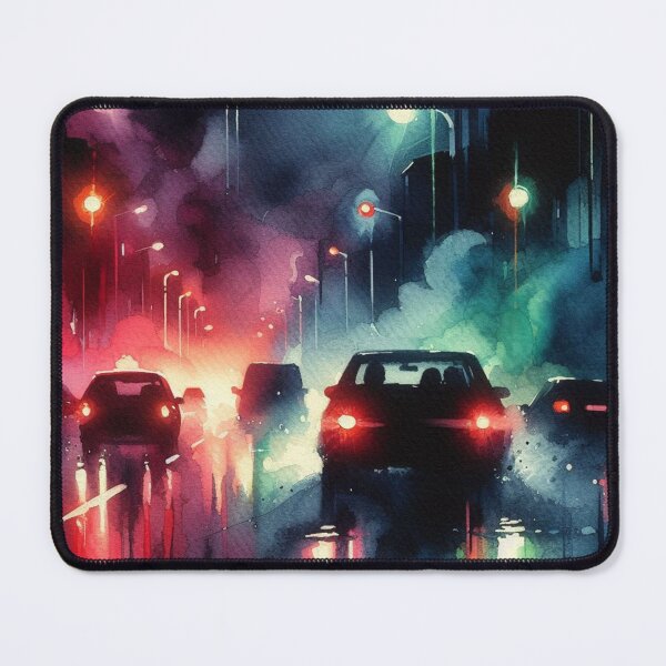 Item preview, Neo Noir Vintage Nighttime Road [Watercolor] designed and sold by RESToRAPTOR.