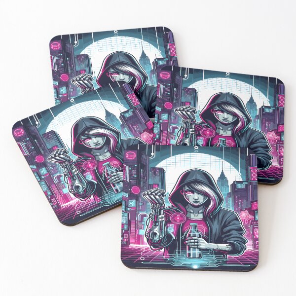 Item preview, Anime Girl Futuristic Desk Mat Aesthetic designed and sold by KitonicTees.