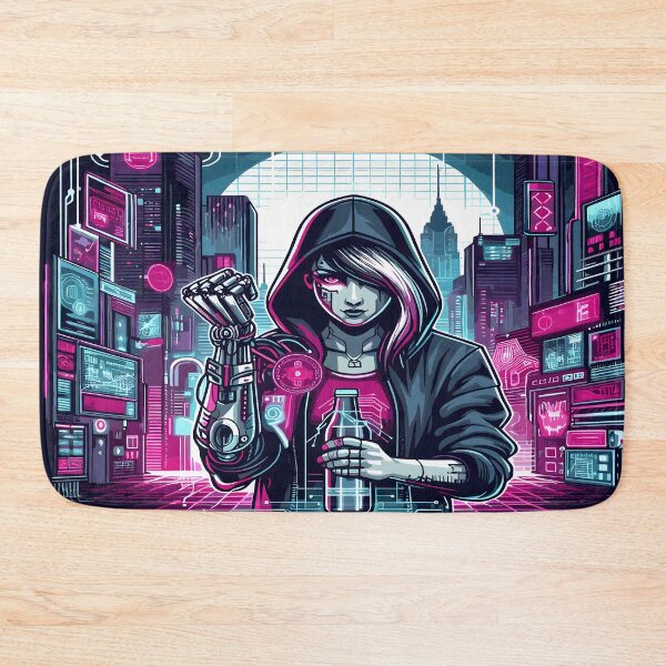 Item preview, Anime Girl Futuristic Desk Mat Aesthetic designed and sold by KitonicTees.
