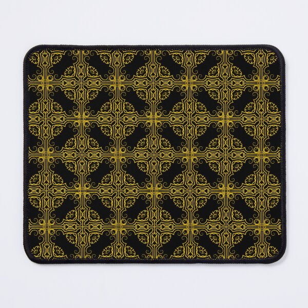 Item preview, Geometric Elegance: Golden Patterns on a Black Background_1 designed and sold by BorczVisuals.