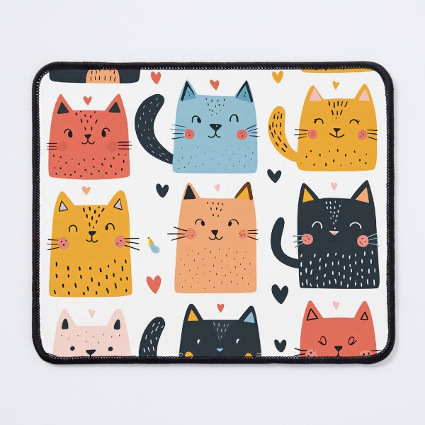 Item preview, Funky kitten pattern designed and sold by randrdesign.