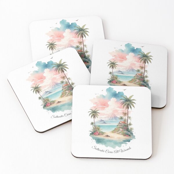 Item preview, Watercolor Island - Saltwater Cures All Wounds designed and sold by infiniteezshop.