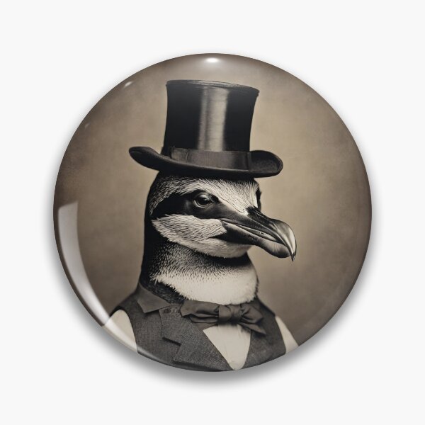 Item preview, Penguin Portrait Victorian Artistic Gift Fashion Animal  designed and sold by popanato.