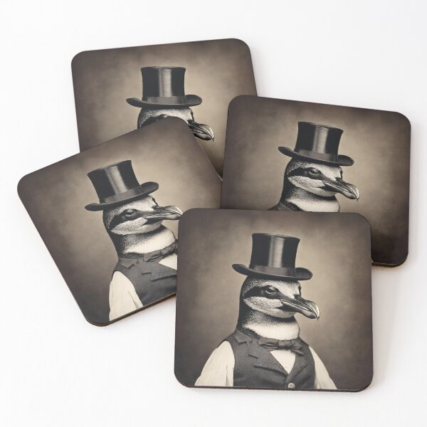 Item preview, Penguin Portrait Victorian Artistic Gift Fashion Animal  designed and sold by popanato.