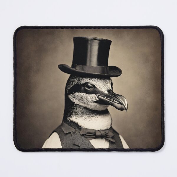 Item preview, Penguin Portrait Victorian Artistic Gift Fashion Animal designed and sold by popanato.