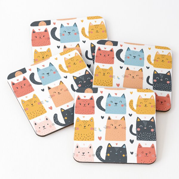 Item preview,  Funky kitten pattern designed and sold by randrdesign.