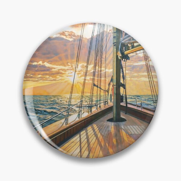 Item preview, View of Golden Sunrise from the Deck of a Sailing Ship designed and sold by Loving Nature Gifts.