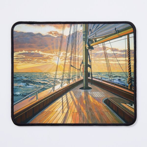 Item preview, View of Golden Sunrise from the Deck of a Sailing Ship designed and sold by Loving Nature Gifts.