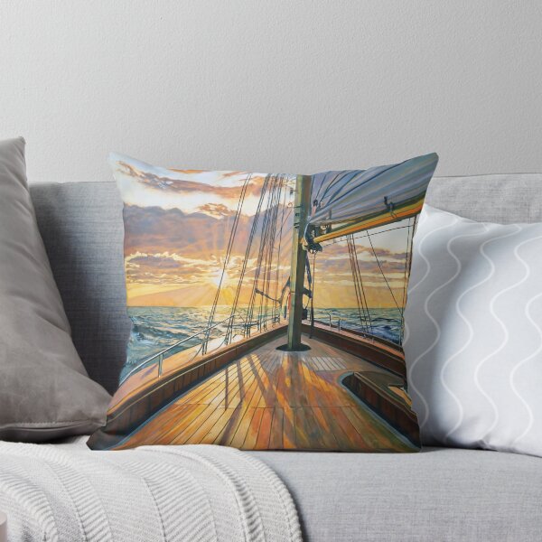 Item preview, View of Golden Sunrise from the Deck of a Sailing Ship designed and sold by Loving Nature Gifts.