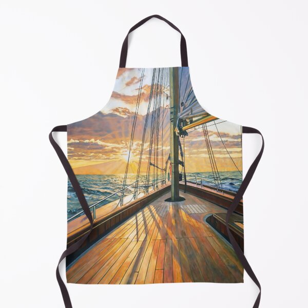 Item preview, View of Golden Sunrise from the Deck of a Sailing Ship designed and sold by Loving Nature Gifts.