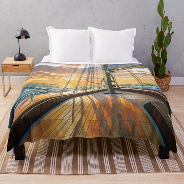 Item preview, View of Golden Sunrise from the Deck of a Sailing Ship designed and sold by Loving Nature Gifts.