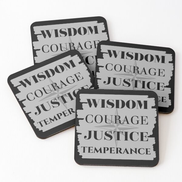 Item preview, Stoic Virtues Gray | Based Philosophy | Stoicism designed and sold by StoicStreet.