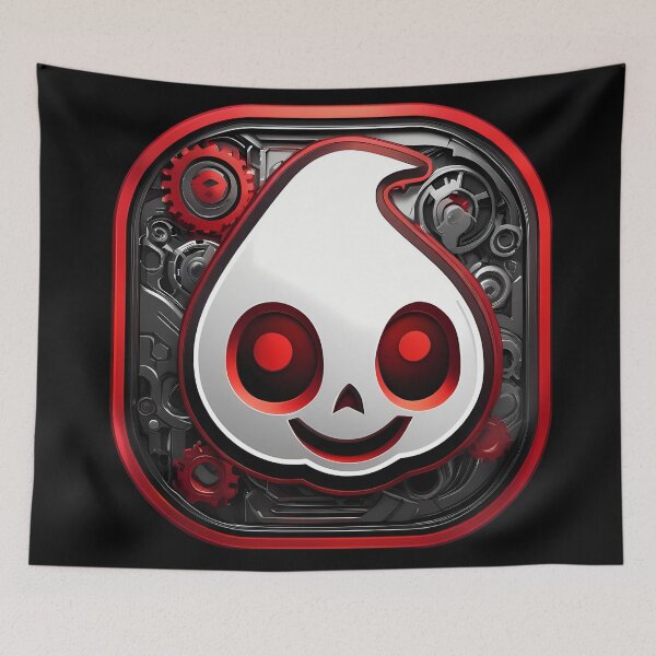Item preview, Fun Art in Spotlight: Red Mechanical Ghost in Spotlight designed and sold by Artedig.