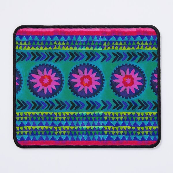 Item preview, Suzani Pattern with Pink Flowers designed and sold by MARGARET RINGIA HART.