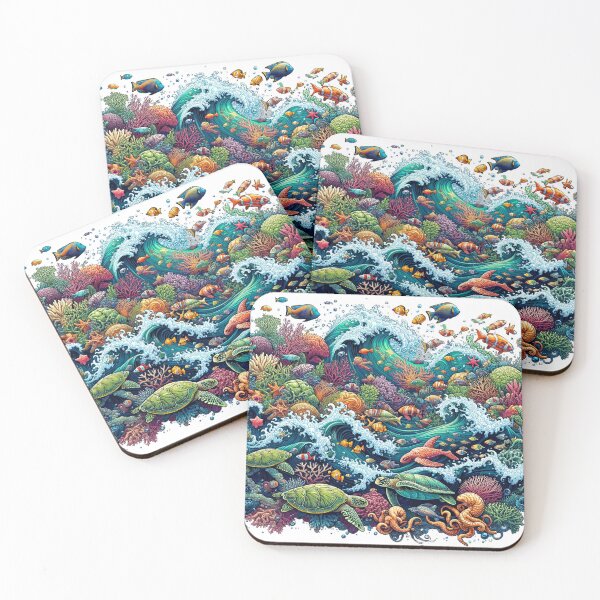 Item preview, Oceanic Harmony: The Fluid Art of Marine Life designed and sold by RewetiArt.