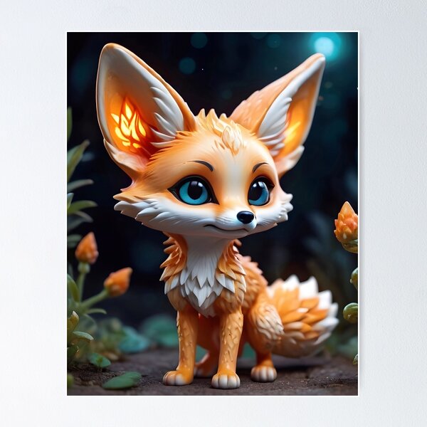 Aperçu de l'œuvre Cute Fantasy Fennec Fire Fox créée et vendue par TheArtOfPat.