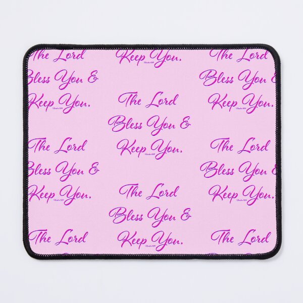 Item preview, The Lord Bless You and Keep You - Numbers 6:24 in Pink Lettering designed and sold by Victoria Rose.