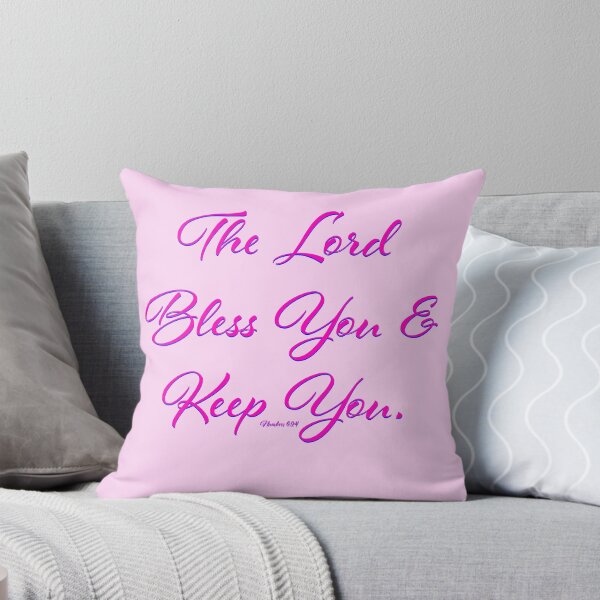 Item preview, The Lord Bless You and Keep You - Numbers 6:24 in Pink Lettering designed and sold by Victoria Rose.
