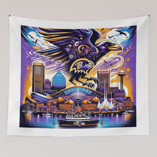 Item preview, Baltimore Ravens Cityscape Artwork designed and sold by ArtfulMiller.