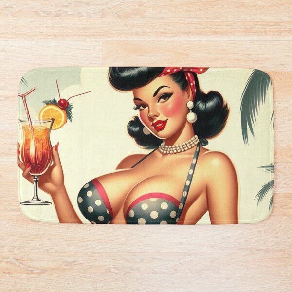 Item preview, Vintage Beach Swimsuit Pin Up designed and sold by PulpVintage.